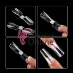 Tipsuri duble 150 bucati Sandwich Dual Nail Form Tips Transparente Cod TPS222CC Patrate dual + spatula